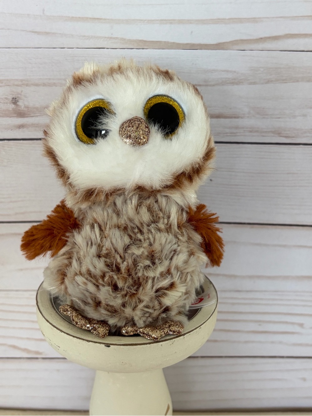 Ty Beanie Boos "Percy" the Brown Barn Owl – Regular 6" Size